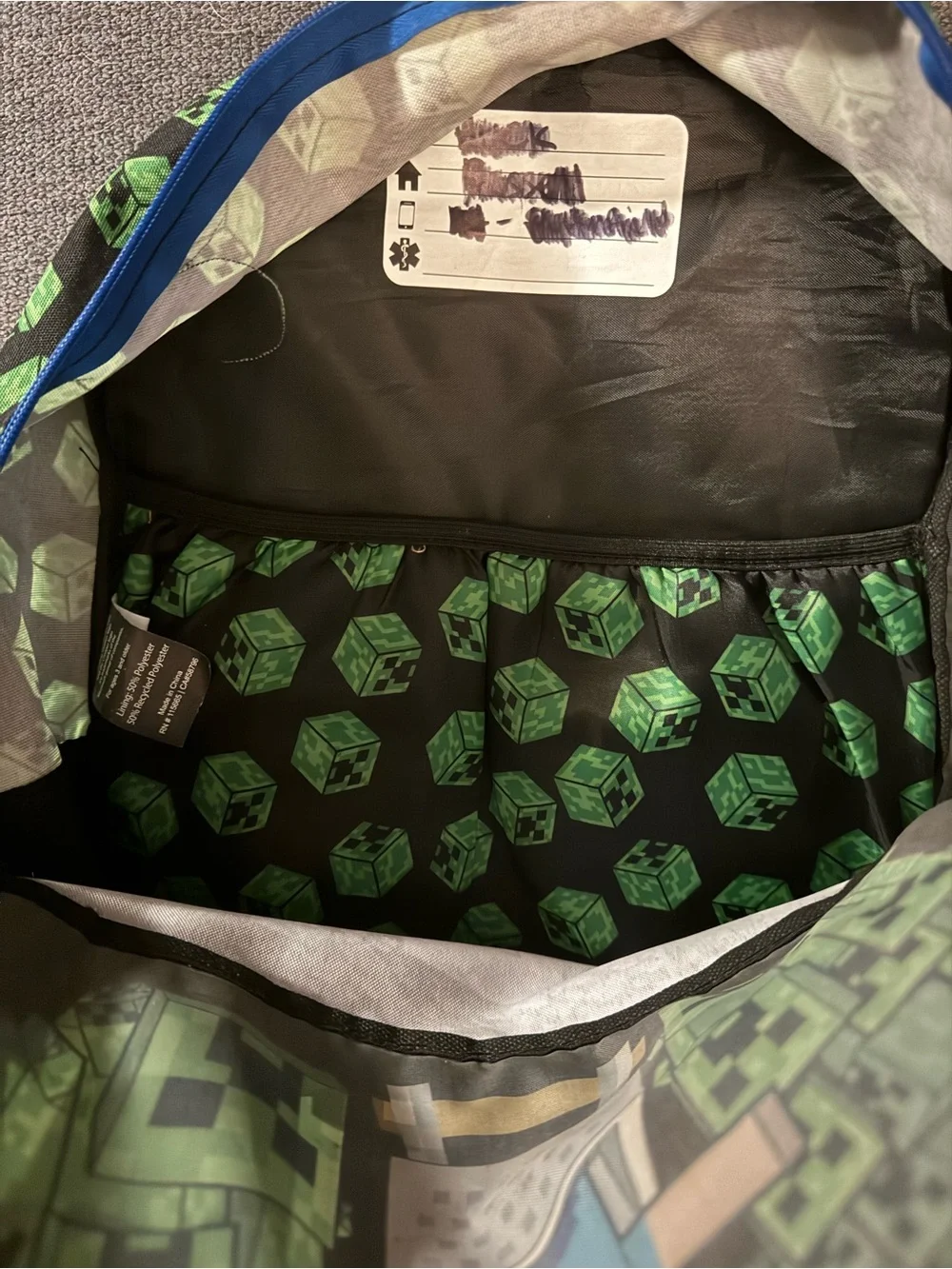 Minecraft Survival Mode Kids Backpack - Green